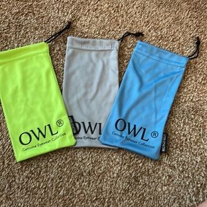 Bundle of 3 Microfiber eyeglass pouch bags